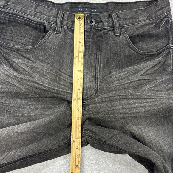 Sean John Jeans Mens 34x30 Black Denim Pants Garvey Y2K Loose Baggy Relaxed Wide - Picture 12 of 14